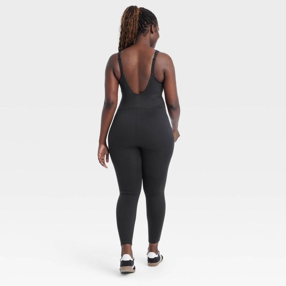 Women's Black Activewear Bodysuit Jumpsuit - Picture 5 of 11